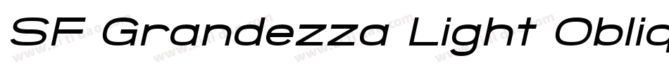 SF Grandezza Light Oblique字体转换